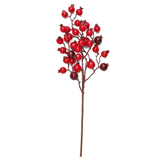 17" Christmas Artificial Red Berry Sprays, 3ct.